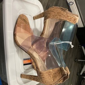 Jessica Simpson Multi-colored Cork Sandal size 8 1/2 No Box **NO RETURNS